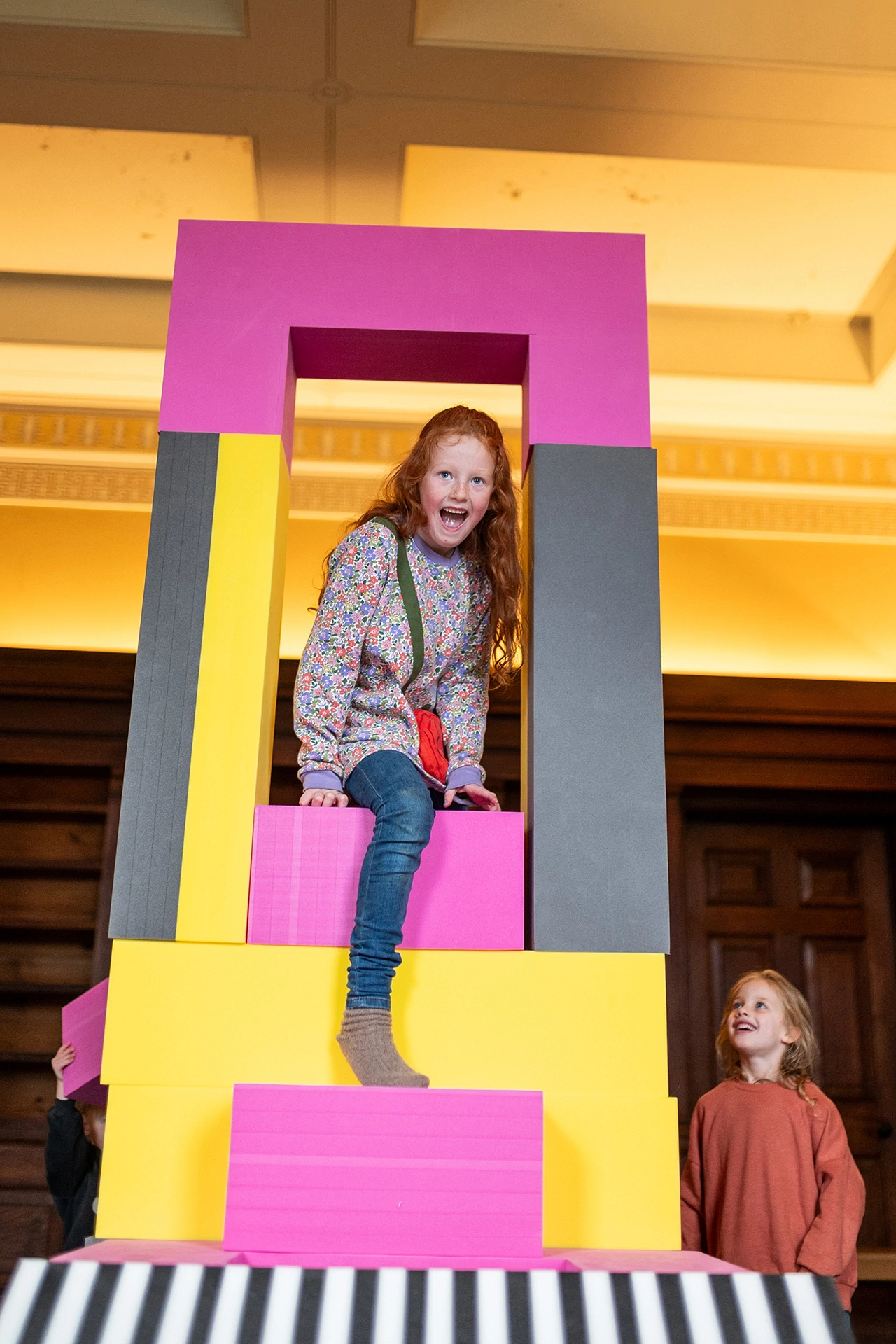 Children play on Playshapes