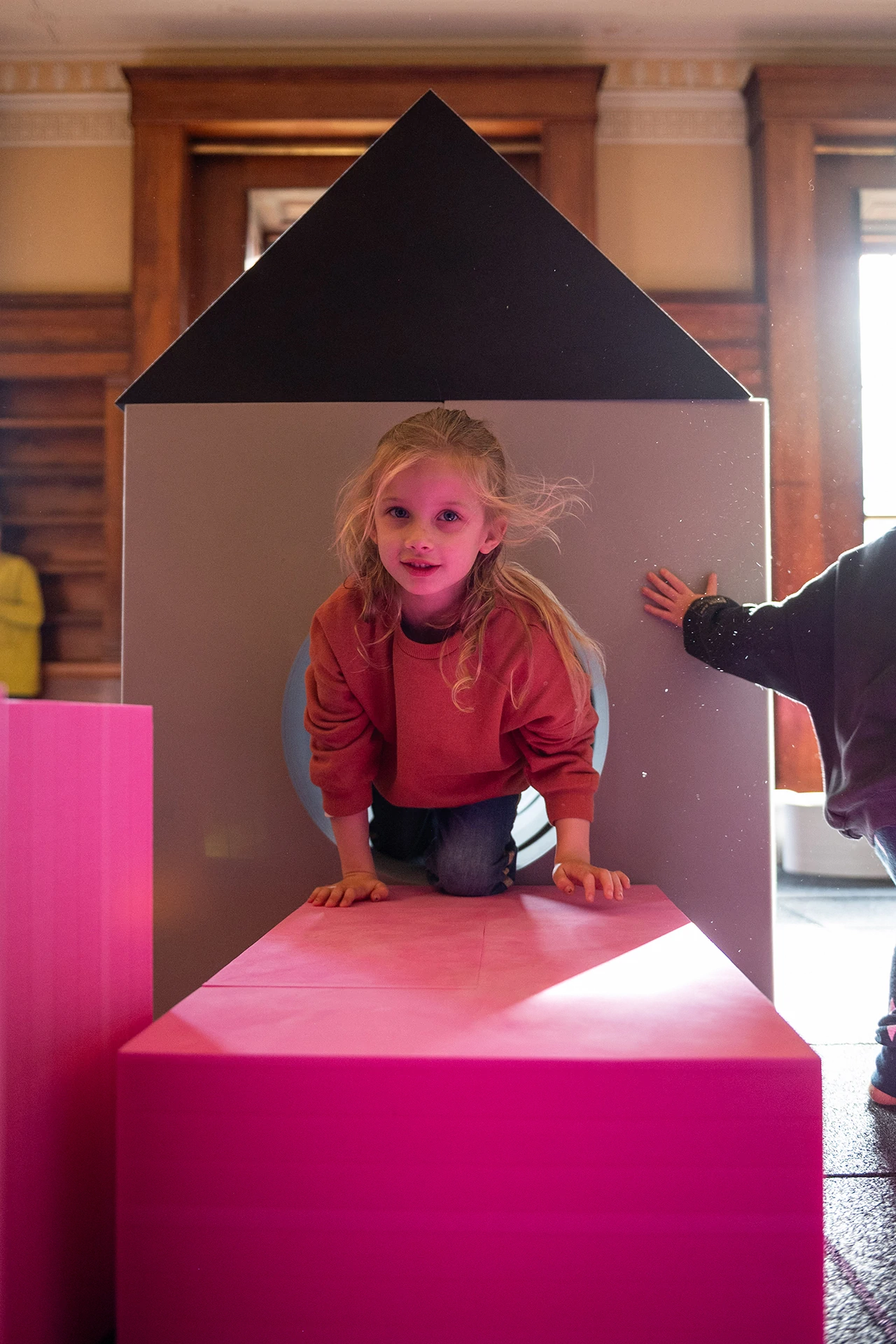 Children play on Playshapes